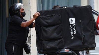 A partner with Urban Company in New Delhi. (Reuters)