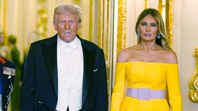 President Donald Trump is on his second state visit. (REUTERS)
