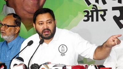 Tejashwi Yadav claimed that crime in Bihar has increased to the point that people do not even feel safe in their homes. (HT Photo)