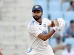 Shreyas Iyer, captain of India A, in action against Australia A during the third day of 1st Test cricket match in Lucknow