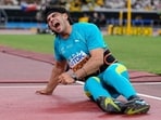 India's Neeraj Chopra reacts in the men's javelin throw final at the World Athletics Championships in Tokyo, Thursday, Sept. 18 India's Neeraj Chopra reacts in the men's javelin throw final at the World Athletics Championships in Tokyo, Thursday, Sept. 18