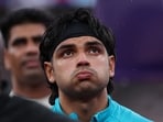 India's Neeraj Chopra after going out of the Men's Javelin Throw Final.