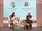Abhishek Singh, Additional Secretary, Ministry of Electronics & Information Technology - Govt of India, in a fireside chat with Sandhya Devanathan, Vice President, Meta India & Southeast Asia, at the convening co-hosted by Meta and The/Nudge Institute. (Source: The/Nudge Institute)