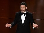 TV host Jimmy Kimmel speaks onstage during the 96th Annual Academy Awards at the Dolby Theatre in Hollywood