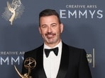 Jimmy Kimmel in the press room during night two of the Television Academy's 2025 Creative Arts Emmy Awards.
