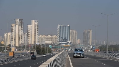 A view of highrise buildings overlooking the Dwarka Expressway. (Parveen Kumar/Hindustan Times) A view of highrise buildings overlooking the Dwarka Expressway. (Parveen Kumar/Hindustan Times)