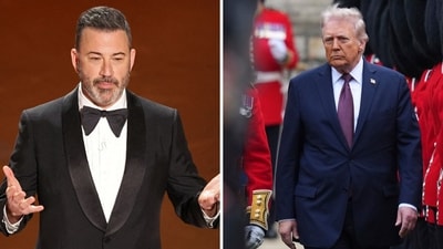 Donald Trump took to Truth Social to share his reaction to ABC pulling Jimmy Kimmel. (Reuters, AP) Donald Trump took to Truth Social to share his reaction to ABC pulling Jimmy Kimmel. (Reuters, AP)