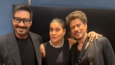 Kajol was seen attending the premiere of  The Ba**ds of Bollywood in Mumbai with her husband and actor Ajay Devgn.