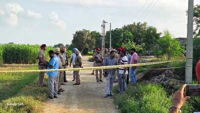 Police investigating after a blast in Jeeda Village in Bathinda, Punjab. Police investigating after a blast in Jeeda Village in Bathinda, Punjab.