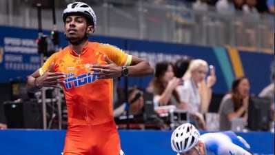 AnandKumar, 22, from Tamil Nadu also won a bronze medal at the sane championship alongside the gold. AnandKumar, 22, from Tamil Nadu also won a bronze medal at the sane championship alongside the gold.
