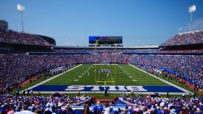 The game will take place at Highmark Stadium in Orchard Park, New York. The stadium is seen in this picture. (X/@HighmarkStadm) The game will take place at Highmark Stadium in Orchard Park, New York. The stadium is seen in this picture. (X/@HighmarkStadm)