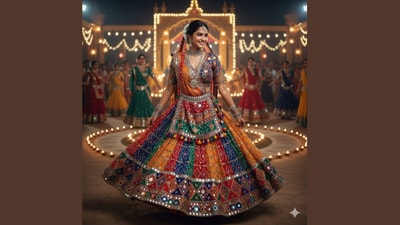 Gemini Nano Banana is now creating festive looks in chaniya choli (Gemini) Gemini Nano Banana is now creating festive looks in chaniya choli (Gemini)