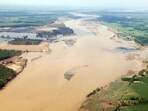 An aerial view of flood-affected areas in Gurdaspur, Punjab. (DPR PMO)