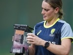 Australia’s Nicole Faltum during a practice session on Friday. (PTI) Australia’s Nicole Faltum during a practice session on Friday. (PTI)