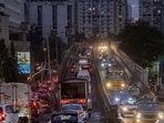 Mumbai, India - September 19, 2025: A view of the veer savarkar flyover goregaon west in Mumbai, India, on Friday, September 19, 2025. (Photo by Satish Bate/ Hindustan Times) (Hindustan Times) Mumbai, India - September 19, 2025: A view of the veer savarkar flyover goregaon west in Mumbai, India, on Friday, September 19, 2025. (Photo by Satish Bate/ Hindustan Times) (Hindustan Times)