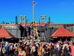 The Sabarimala temple in Kerala is being promoted as a global pilgrimage destination. (PTI)