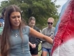 A UNCW student was seen defacing a Charlie Kirk mural