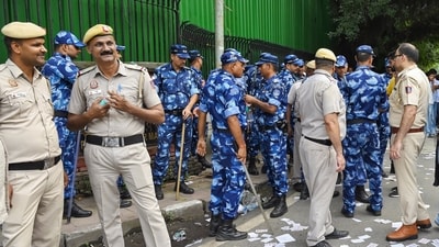 DUSU Polls 2025: Ahead of voting, heavy security has been deployed in the Delhi University's North Campus. (ANI) DUSU Polls 2025: Ahead of voting, heavy security has been deployed in the Delhi University's North Campus. (ANI)