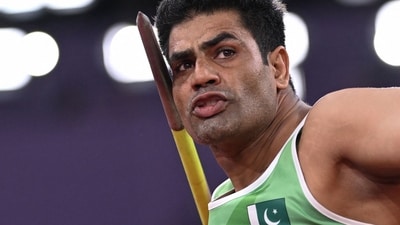Pakistan's athlete Arshad Nadeem competes in the men's javelin throw final during the World Athletics Championships. (AFP) Pakistan's athlete Arshad Nadeem competes in the men's javelin throw final during the World Athletics Championships. (AFP)