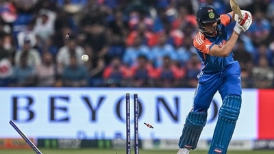 Shubman Gill bowled vs Oman (AFP)