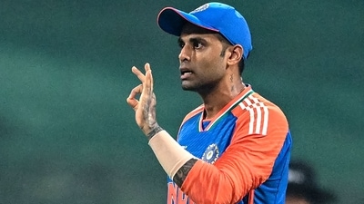 India's captain Suryakumar Yadav speaks with the field umpire (AFP) India's captain Suryakumar Yadav speaks with the field umpire (AFP)