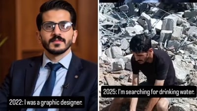 Snippet from a video shared by a man in Gaza. (Instagram/@majd.hana) Snippet from a video shared by a man in Gaza. (Instagram/@majd.hana)