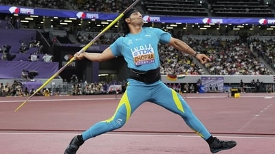 India's Neeraj Chopra finished eighth in the men's javelin throw final at the World Athletics Championships in Tokyo. (HT_PRINT) India's Neeraj Chopra finished eighth in the men's javelin throw final at the World Athletics Championships in Tokyo. (HT_PRINT)