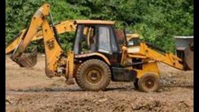 Mumbai, India - September 12, 2018: Trenches dug and land leveled using mud for construction of car shed near unit 19 Aarey for Metro III project (Colaba-Bandra-SEEPZ). Environmentalists claim this in violation of Supreme Court and National Green Tribunal stay order on tree felling, debris dumping and land reclamation in Aarey in Mumbai, India, on Wednesday, September 12, 2018. (Photo by Satyabrata Tripathy/ Hindustan Times) (Hindustan Times)