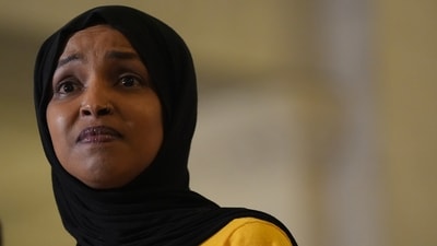 Rep. Ilhan Omar married Tim Mynett in 2020 (AP) Rep. Ilhan Omar married Tim Mynett in 2020 (AP)
