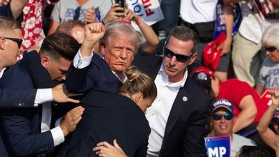 Donald Trump was hit in the ear in an apparent assassination bid at a campaign rally in Butler, Pennsylvania, in last July. (AFP) Donald Trump was hit in the ear in an apparent assassination bid at a campaign rally in Butler, Pennsylvania, in last July. (AFP)