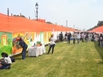 Artists seen participating during the event (Sonu Mehta/HT) Artists seen participating during the event (Sonu Mehta/HT)