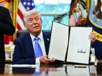 The misuse of the H-1B visa program was a “national security threat”, US President Donald Trump says. The misuse of the H-1B visa program was a “national security threat”, US President Donald Trump says.