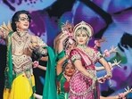 Organisers said a scene of Ram’s birth has been incorporated after a gap of more than 15 years. The background animation has also been reworked this year. (HT Photo)