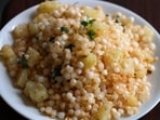 Sabudana khichdi is a popular Indian dish made from tapioca pearls (sabudana) and is often consumed during Navratri fasting periods. It's a nutritious and filling option.
