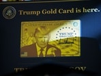 A Trump Gold Card sign in the Oval Office of the White House in Washington, DC, US, on Friday, Sept. 19, 2025. A Trump Gold Card sign in the Oval Office of the White House in Washington, DC, US, on Friday, Sept. 19, 2025.