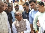 Union minister for agriculture and farmers welfare Shivraj Singh Chouhan during a visit in Jammu on Friday. (PTI)