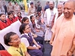Uttar Pradesh chief minister Yogi Adityanath at the Gomti Book Festival in Lucknow on Saturday. (HT Photo) Uttar Pradesh chief minister Yogi Adityanath at the Gomti Book Festival in Lucknow on Saturday. (HT Photo)