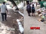 The authority had posted a video on social media showing the removal of a black spot in Malleswaram.