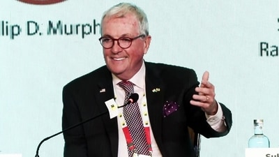 Governor of New Jersey, US, Philip D Murphy speaks during the Public Affairs Forum of India's Annual Conclave, in New Delhi on Friday. (ANI Video Grab) Governor of New Jersey, US, Philip D Murphy speaks during the Public Affairs Forum of India's Annual Conclave, in New Delhi on Friday. (ANI Video Grab)