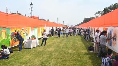 Artists seen participating during the event (Sonu Mehta/HT)