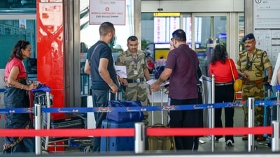 A view of Terminal 3 (T3) at Indira Gandhi International Airport after the announcement of US's H-1B visa move (HT Photo) A view of Terminal 3 (T3) at Indira Gandhi International Airport after the announcement of US's H-1B visa move (HT Photo)