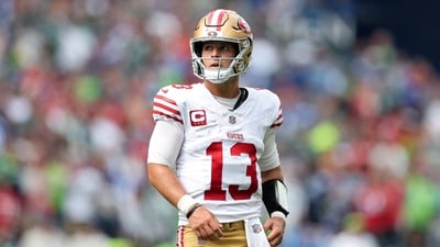 Brock Purdy #13 of the San Francisco 49ers is recovering from a toe injury. (Getty Images via AFP) Brock Purdy #13 of the San Francisco 49ers is recovering from a toe injury. (Getty Images via AFP)