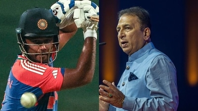 Sunil Gavaskar evaluates Sanju Samson’s fifty vs Oman. (AFP and HT) Sunil Gavaskar evaluates Sanju Samson’s fifty vs Oman. (AFP and HT)