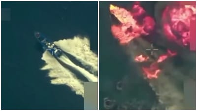 US President Donald Trump claimed that the vessel was affiliated with a “designated terrorist organization”. (Screengrab/X/@WhiteHouse)