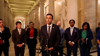 Rep Suhas Subramanyam said that Trump's decision to hike the H-1B visa fee to $100,000 is a "direct attack" on the US economy. (X/@RepSuhas) Rep Suhas Subramanyam said that Trump's decision to hike the H-1B visa fee to $100,000 is a "direct attack" on the US economy. (X/@RepSuhas)