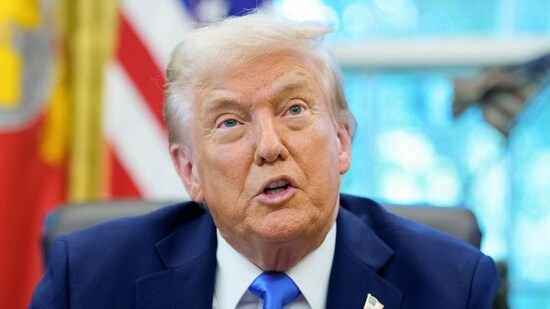 The signing of the proclamation on the H-1B visa by Donald Trump has sparked chatter on X. (Bloomberg)