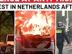 Violent anti-migrant protest in Netherlands after UK; police car on fire