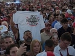 People wait in line before a memorial for conservative activist Charlie Kirk Sunday, Sept. 21, 2025, at State Farm Stadium in Glendale, Ariz. (AP Photo/Jae C. Hong) People wait in line before a memorial for conservative activist Charlie Kirk Sunday, Sept. 21, 2025, at State Farm Stadium in Glendale, Ariz. (AP Photo/Jae C. Hong)