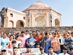 The event was held at Mehrauli Archaeological Park. (HT Photo) The event was held at Mehrauli Archaeological Park. (HT Photo)