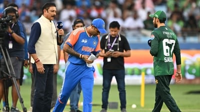 Suryakumar Yadav refused to even look at his Pakistani counterpart Salman Ali Agha (AFP) Suryakumar Yadav refused to even look at his Pakistani counterpart Salman Ali Agha (AFP)
